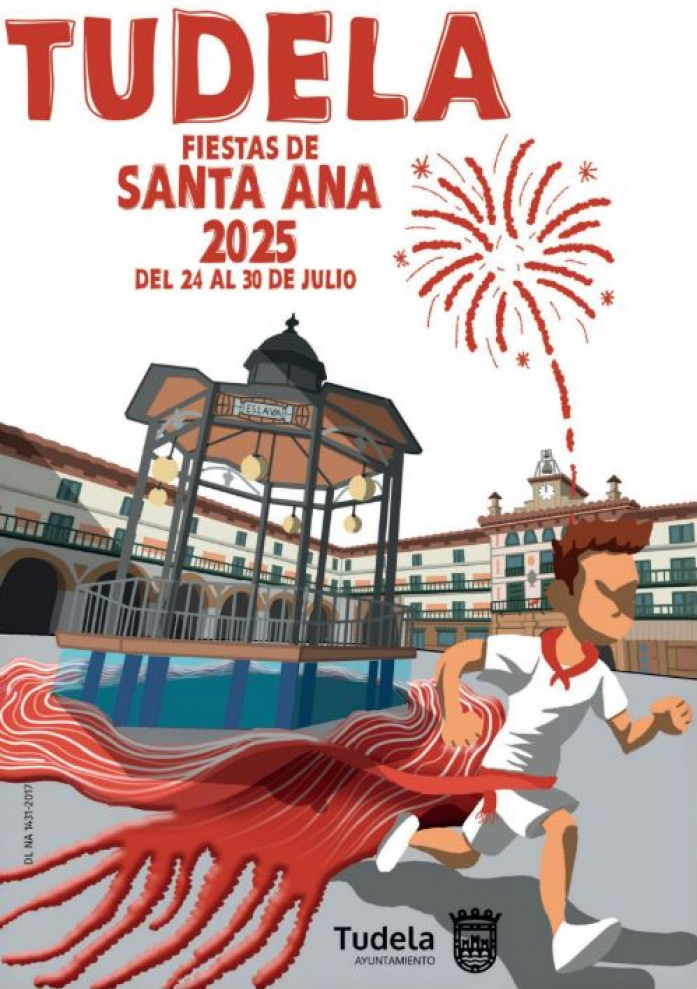 Cartel fiestas de Santa Ana Tudela 2025